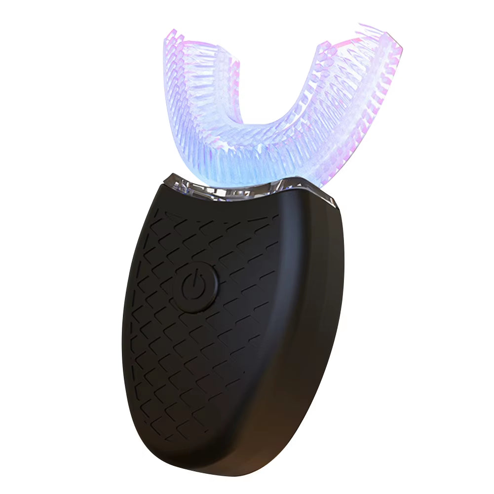 Adult Manual Toothbrush 360 Degree U-Shape Tooth Brush Ren Teeth Oral Care Clean Brush Rechargeable with Soft Silicone Head