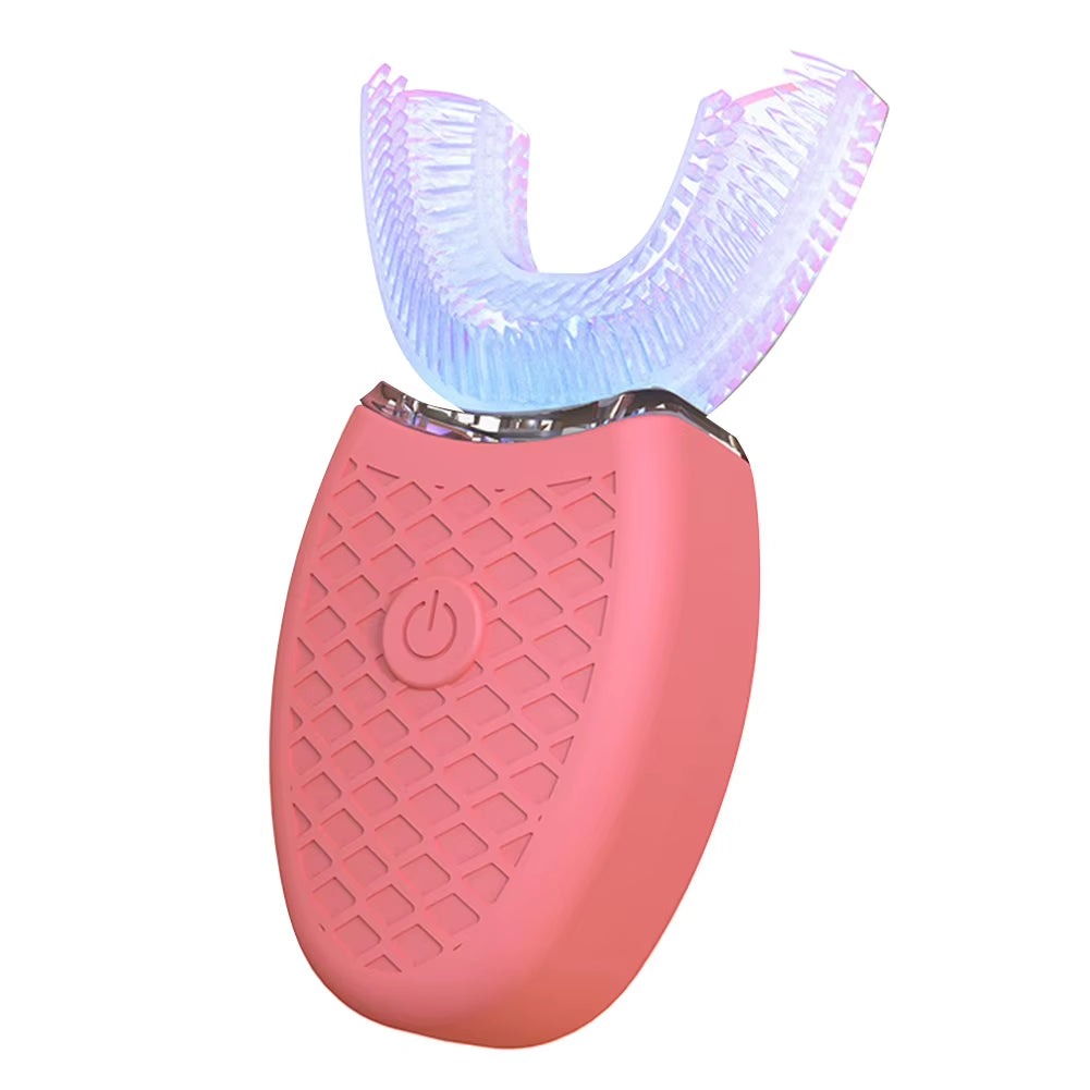 Adult Manual Toothbrush 360 Degree U-Shape Tooth Brush Ren Teeth Oral Care Clean Brush Rechargeable with Soft Silicone Head
