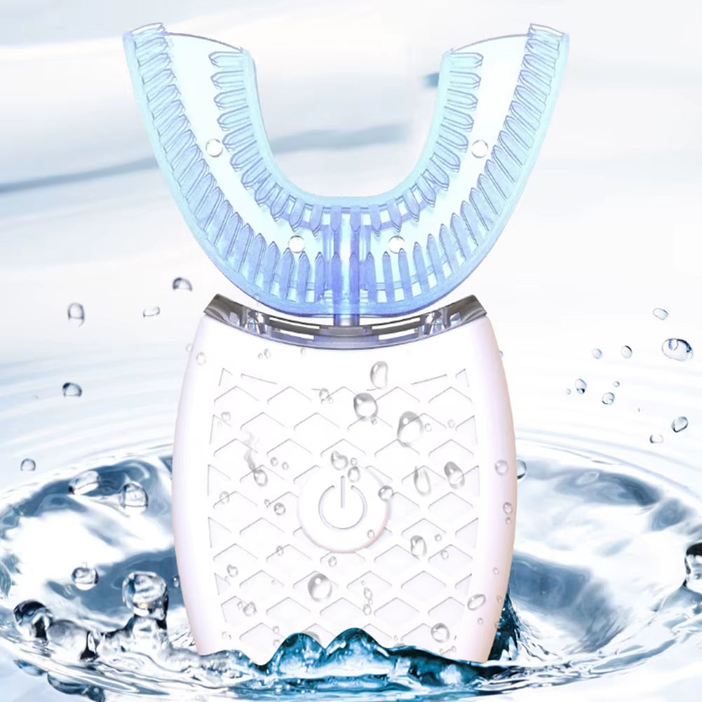 Adult Manual Toothbrush 360 Degree U-Shape Tooth Brush Ren Teeth Oral Care Clean Brush Rechargeable with Soft Silicone Head