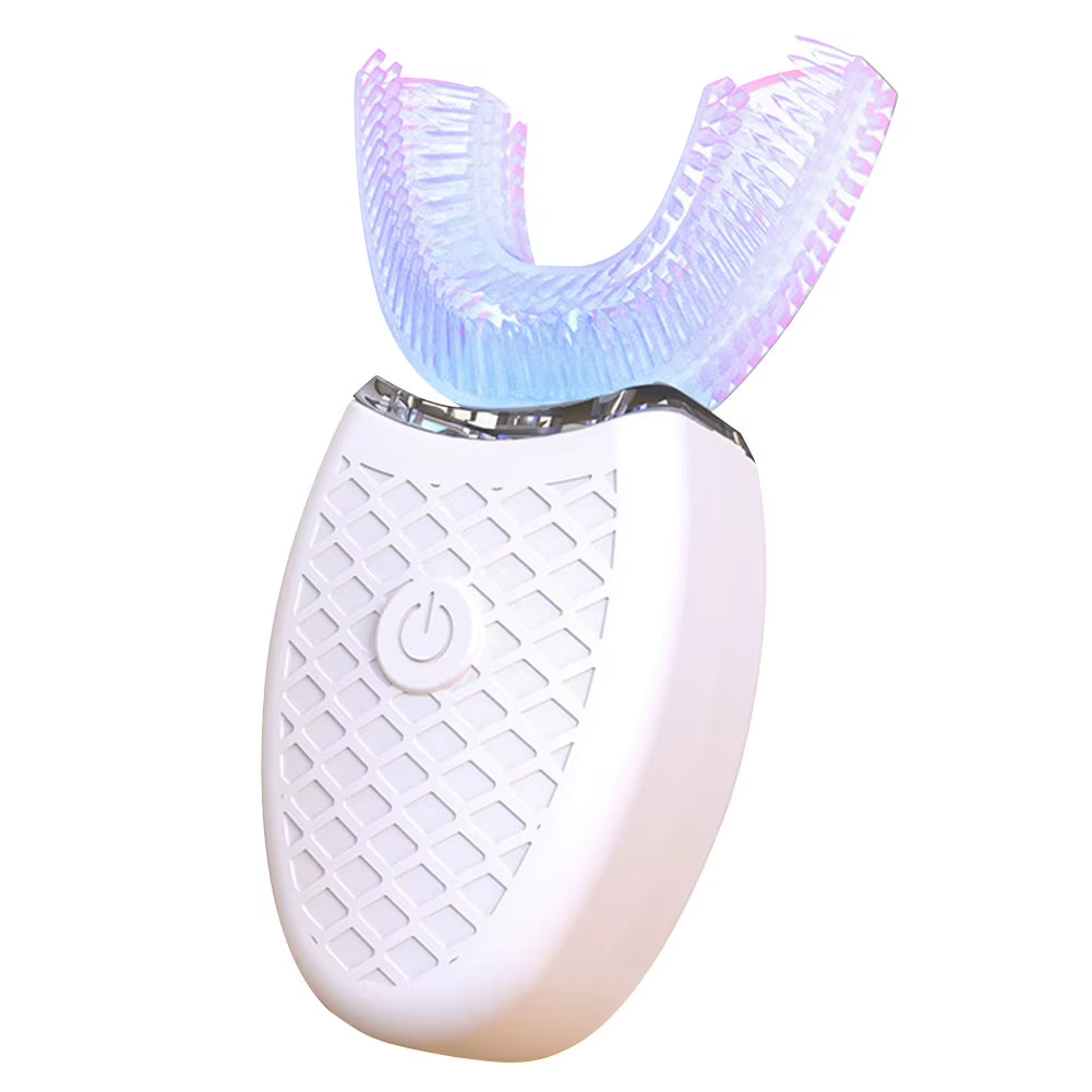 Adult Manual Toothbrush 360 Degree U-Shape Tooth Brush Ren Teeth Oral Care Clean Brush Rechargeable with Soft Silicone Head